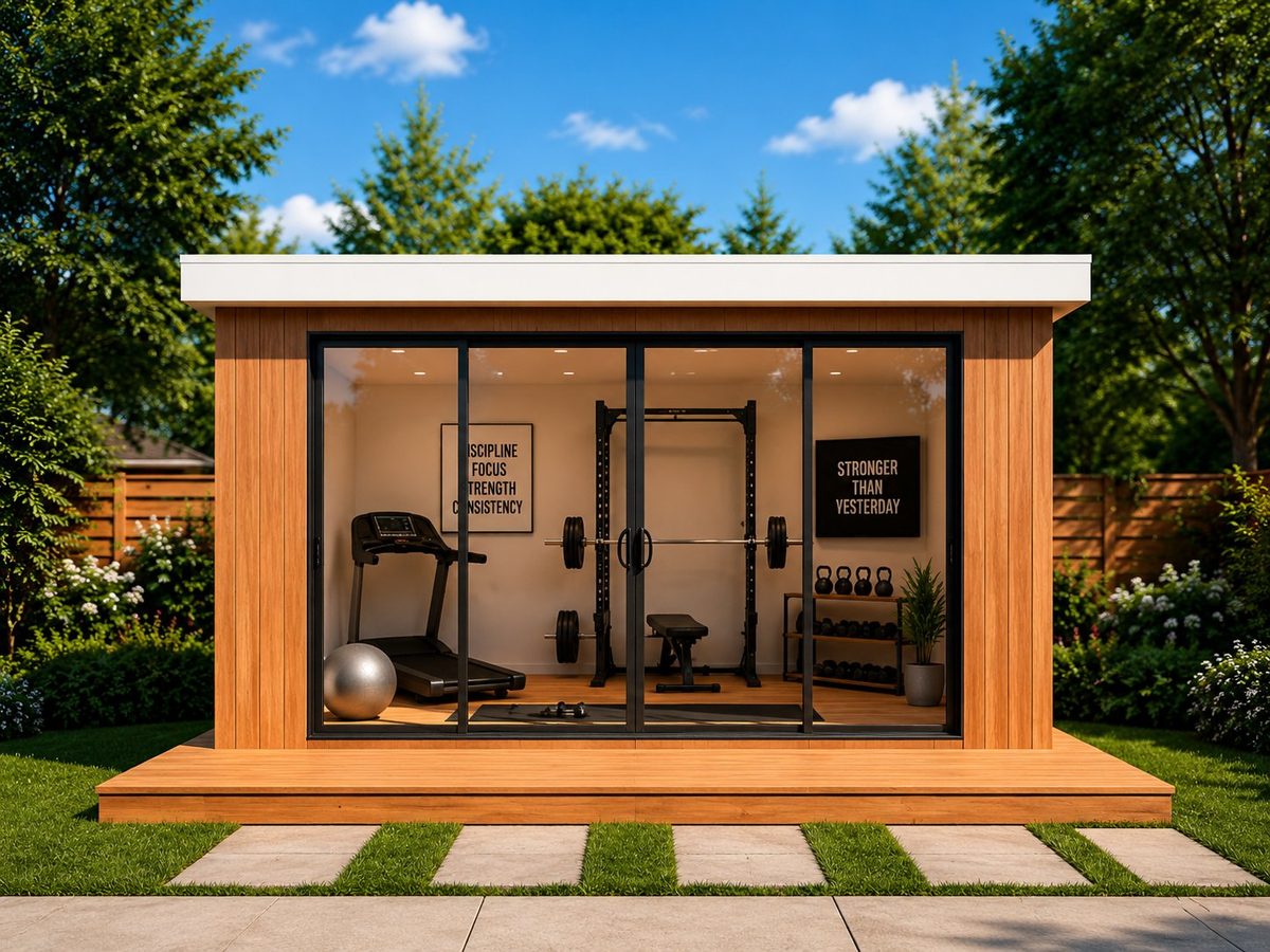 Personal gym with equipment
